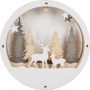 Myflair Möbel & Accessoires Weihnachtsszene, Winterszenerie, mit LED Beleuchtung, Höhe ca. 29 cm