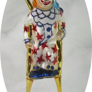 Nostalgie Christbaumschmuck Thüringen Christbaumschmuck »“Clown auf Stelzen, mit Sternen“« (1-tlg)