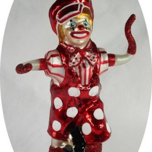 Nostalgie Christbaumschmuck UG Christbaumschmuck (1-tlg), Christbaumschmuck Figur „Clown mit Einrad“