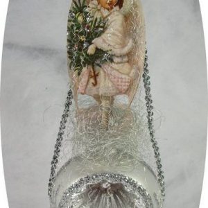 Nostalgie Christbaumschmuck UG Christbaumschmuck (1-tlg), “ Viktorianisches Ornament mit Engel und Zapfen „