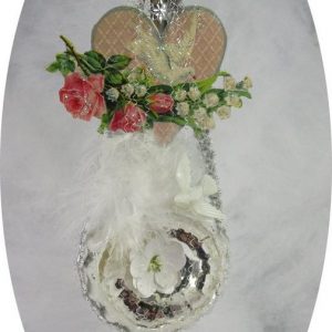 Nostalgie Christbaumschmuck UG Christbaumschmuck (1-tlg), „Viktorianisches Ornament mit Taube und Herz“