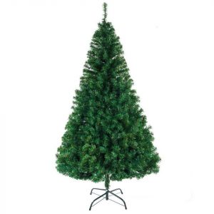 PHOEBE CAT Künstlicher Weihnachtsbaum, 180 cm Tannenbaum Christbaum mit Metallständer, PVC Nadeln, Grün
