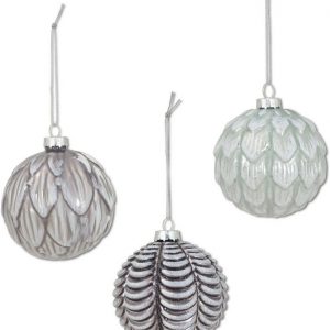 RIFFELMACHER & WEINBERGER Weihnachtsbaumkugel (3 St), Ø ca. 10 cm, mit Strukturdekor