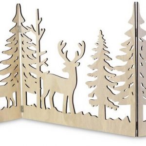 RIFFELMACHER & WEINBERGER Weihnachtsszene »Winterlandschaft«, Silhouette aus Holz, Länge 134 cm, Höhe 40 cm