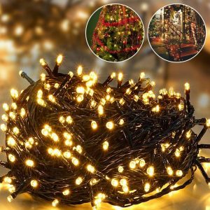 Salcar LED-Lichterkette »23m LED Lichterkette Außen Innen Weihnachtsbaum Wasserdicht«, 8 Modi und Memory-Funktion, Warmweiß