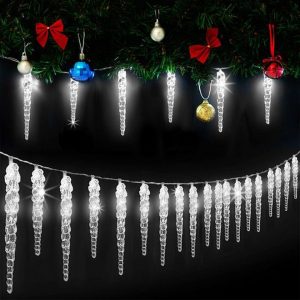 Salcar LED-Lichterkette »5m Eiszapfen LED Lichterkette Outdoor, Eisregen Lichterkette Außen Wasserdicht, Weihnachtsdeko Weihnachtensbeleuchtung…