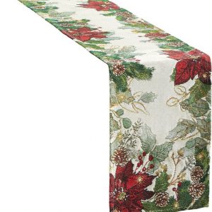 Sander Tischdecke »Tischband „Crimson“« (1-tlg), Gobelin Blumen