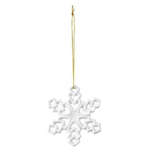 Seltmann Weiden Christbaumschmuck »Weihnachtsanhänger Stern. Schneeflocke 10309/4 weiß – Weihnachtsanhänger«