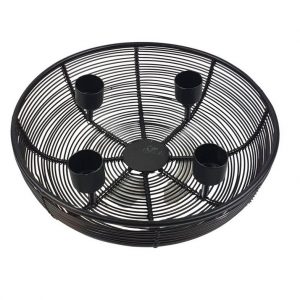 sesua Adventskranz »Metallschale schwarz Ø 20,5 cm Tischdeko Weihnachten Advent«