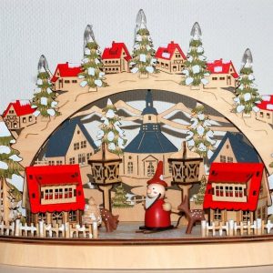 sesua Weihnachtsdorf »Weihnachtsdorf Tischdeko aus Holz mit LED-Beleuchtung«