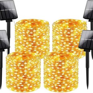 SHMSHNG Lichterkette »Solarbetriebene Lichterkette für den Außenbereich, wasserdicht, je 22 m mit 200 LEDs, solarbetrieben«