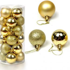 SHMSHNG Weihnachtsbaumkugel »24er Pack Weihnachtskugeln Ornamente Dekoration für Baumhaus Indoor Outdoor Hängekugeln 6cm«