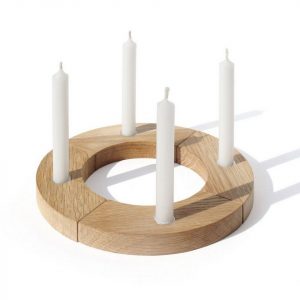 side by side Adventsleuchter »Adventskranz Eichenholz«