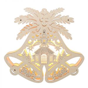 SIGRO Schwibbogen »Holz Fensterbild Doppelglocke Kirche«