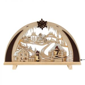 SIGRO Schwibbogen »Holz Schwibbogen, LED Schneemänner«