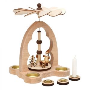 SIGRO Weihnachtspyramide »Holz Teelicht-Tischpyramide«