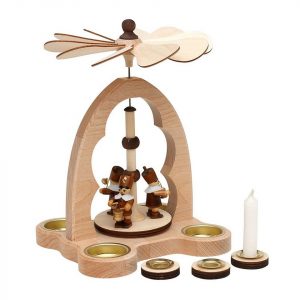 SIGRO Weihnachtspyramide »Holz Teelicht-Tischpyramide Bergleute«