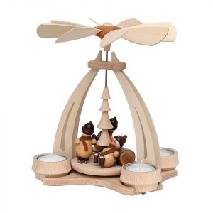 SIGRO Weihnachtspyramide »Holz Tischpyramide Schneemänner«