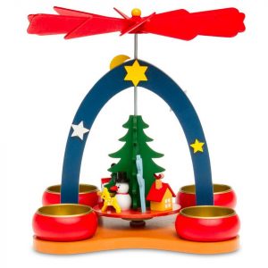 SIKORA Weihnachtspyramide »P26 buntes Kinderzimmer für Teelichte H:19cm«