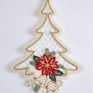 Stickereien Plauen Fensterbild »Fensterbild Tannenbaum«, (1 St.), Echte Plauener Spitze