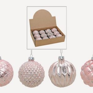 Taschen4life Weihnachtsbaumkugel »Christbaumkugeln aus Glas im antik Landhaus Stil«, 12 teiliges Set, 8x8x8cm, Advent und Weihnachten Deko