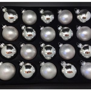 Thüringer Glasdesign Weihnachtsbaumkugel (20 St), Handdekoriert