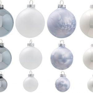 Thüringer Glasdesign Weihnachtsbaumkugel »Eiszauber« (40 St), 40-teilig, Christbaumkugel aus Glas, glänzend und matt sortiert
