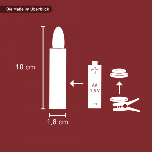 toom LED-Schaftkerzen-Erweiterungs-Set 5 LEDs warmweiß 5 Stück