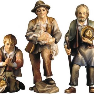 ULPE WOODART Krippenfigur »Drei Hirten« (Set, 3 St), Handarbeit, hochwertige Holzschnitzkunst