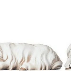 ULPE WOODART Krippenfigur »Schaf und Lamm« (Set, 4 St), zur Komet Krippe, Handarbeit