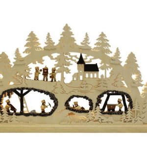 Volkskunstwerkstatt Romy Thiel Schwibbogen »LED Schwibbogen Bergwerk, 63 cm von Romy Thiel«