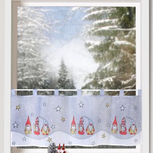 Weckbrodt Scheibengardine »Wichtel mit Sternen«, (1 St.), Microsatin mit Digitaldruck