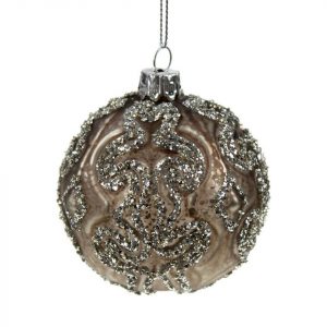 Werner Voß Weihnachtsbaumkugel »4 Kugeln Taupe Braun Glitter Weihnachtsschmuck Weihnachtsdeko Hänger Weihnachten Dekoration Christbaumschmuck…