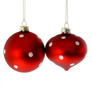 Werner Voß Weihnachtsbaumkugel »Glas Kugel Fliegenpilze Hänger 8 cm, 2 St.«