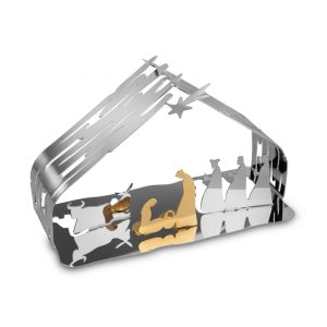 Alessi – Bark Krippe, Edelstahl / Stahl gold