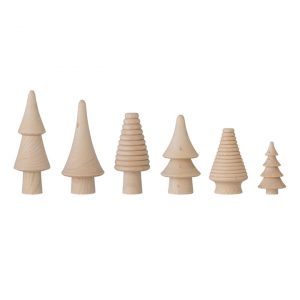Bloomingville – Rias Deko-Weihnachtsbaum, natur (6er-Set)