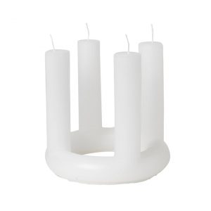 Broste Copenhagen – Lucia Adventskerze, H 18 x Ø 20 cm, pure white