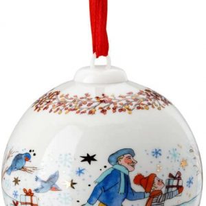 Hutschenreuther Porzellankugel 2021″ Weihnachtsgaben Ø 6 cm Weihnachtskugel, Porzellan, Mehrfarbig