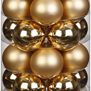 Inge Glas Weihnachtskugeln | Schöne Christbaumkugeln aus Glas | 30 Kugeln in Dose | Christbaumschmuck Weihnachtsbaumschmuck Weihnachtsbaumkugeln…
