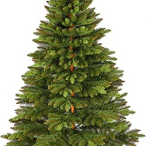 Premium Weihnachtsbaum künstlich 180cm TESTSIEGER – Naturgetreue Spritzguss Elemente, Made in EU – Künstlicher Weihnachtsbaum mit Holzständer und…