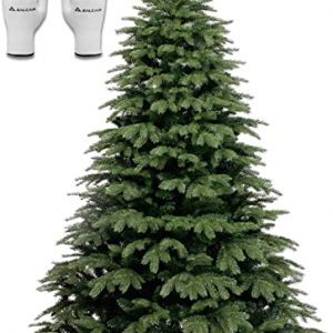 SALCAR Weihnachtsbaum Künstlich 180 cm, Künstlicher Tannenbaum aus PE & PVC mit Handschuhen und Holzständer als Weihnachtsdeko Innen