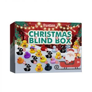 Amystic Adventskalender Christmas Rubber Duck Blind Box,Adventskalender 2023, 24 Tage Countdown Adventskalender