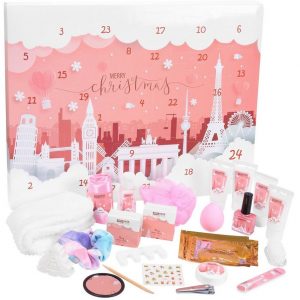 BRUBAKER Adventskalender XXL Beauty Weihnachtskalender 2023 – Städte Wahrzeichen – Körperpflege (Pflege Produkte & Spa Accessoires, 24-tlg), Wellness Kalender Weihnachten für…