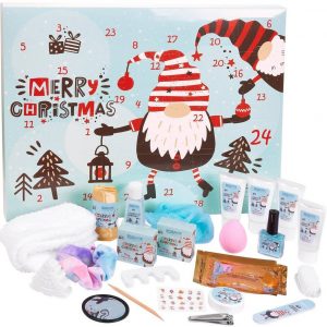 BRUBAKER Adventskalender XXL Beauty Weihnachtskalender 2023 – Wichtel Zwerge – Körperpflege (Pflege Produkte & Spa Accessoires, 24-tlg), Gnom Wellness Kalender Weihnachten für…