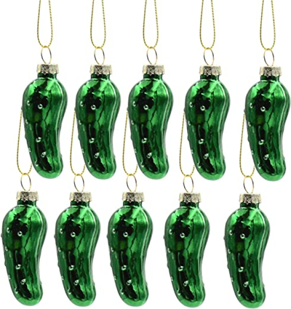 10 x Weihnachtsgurke Glas Gurke 6cm Baumschmuck Christmas Pickle Weihnachten