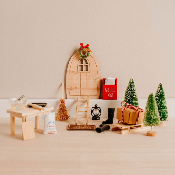 24 Tage Wichtelzauber Adventskalender 30tlg. Wichteltür-Set inkl. Wichtelbriefe und detailliertem Ablaufplan