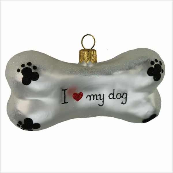 440s Christbaumschmuck »440s Christbaum-Hänger Hundeknochen weiss I love« (1-tlg)