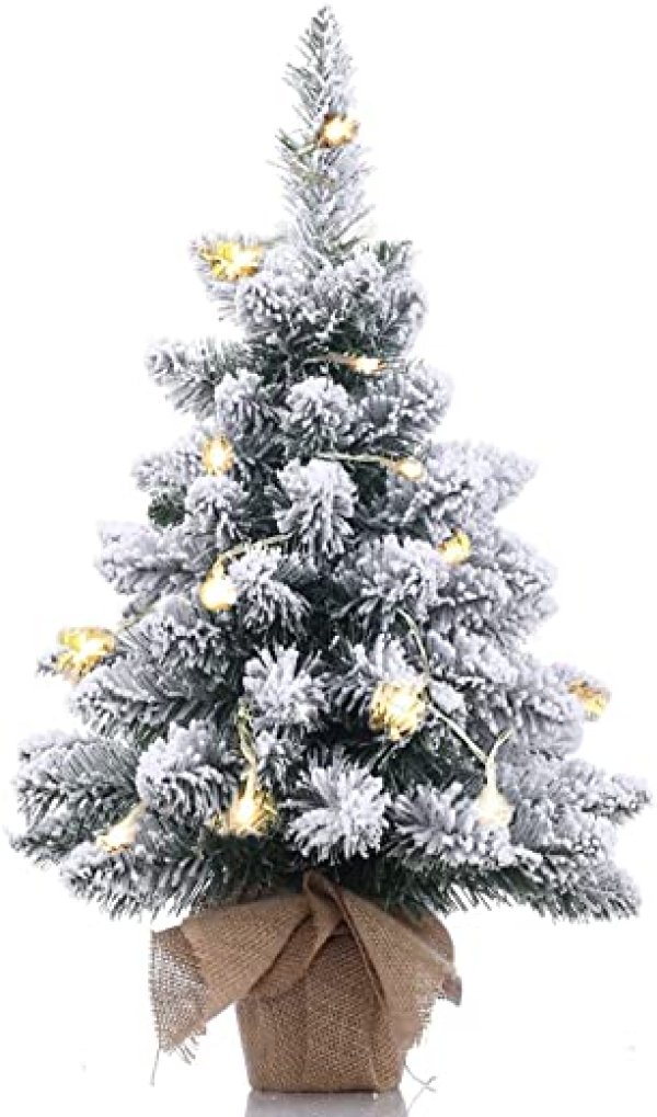 A-SZCXTOP 1,65 Zoll Mini Weihnachtsbaum Desktop Baum mit Schnee bedeckt künstliche Weihnachtsbaum für zu Hause und büro Desktop Dekoration