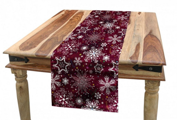 Abakuhaus Tischläufer »Esszimmer Küche Rechteckiger Dekorativer Tischläufer«, Schneeflocke Weihnachten