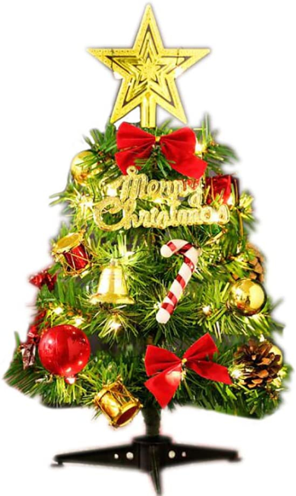 AcseGery Geschmückter künstlich Weihnachtsbaum Tannenbaum Weihnachtsbaum klein mit Beleuchtung Multicolor LED und Weihnachtsschmuck 30cm (Warmes…